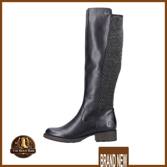 Leather Knee High Riding Boots Classic Elegant Slip On Minimal Chic - Picture 3 of 7